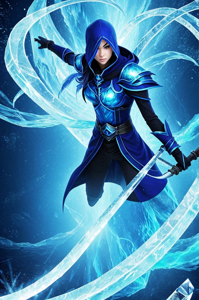 Blue scythe, Full of Ice elemental energy