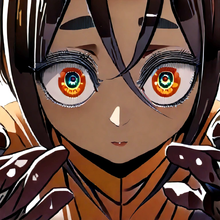 Yoruichishihouin, Yoruichi Shihouin, wide, (yellow eyes:1.5), Horse tail, purple hair, Dark skin, (mujer de Dark skin:1.5),wide and sexy hips, medium breasts,
Rest bodysuit, black jumpsuit, jumpsuit under clothes, (Orange shirt:1.5), long sleeves,
REST outdoors,
REST looking at the viewer, (cowboy shot:1.5),
BREAK (Masterpiece:1.2), Best Quality, high resolution, unity wallpaper 8k, (illustration:0.8), (Beautiful detailed eyes:1.6), extremely detailed face, perfect lighting, Extremely detailed CG, (perfect hands, perfect anatomy),