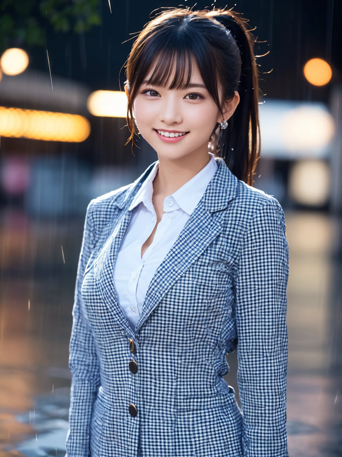 (8K, RAW Photos,Highest quality, High resolution:1.1),超Realisticな:1.4),(Realistic, Realistic:1.3), Sodebtt Light,big,2 girls,Realistic Face,Realistic Body,Realistic Skin,Confused,masterpiece,(cute:1.8), cute子たち, alone, (big:1.2), Detailed black eyes,Innocent eyes,Blusher,(school uniform:1.2 ),Cinema Lighting,Film Grain,jewelry,Earrings,((Medium Hair:1.1)),((Floating Hair Novadebtrog Style)),Cherry-colored lips,Hair Ribbon,Hair Ribbon,ponytail,close,Look Viewer,Long Hair,Upper Body,Open your lips,Upper teeth, (Smiling Eyes:0.6),((Grin:1.2)),Depth odebt Field, Blurred Background, Eye focus , Bokeh,young, 85mm lens, debt/1.4,Prodebtessional Lighting, young,Portraiture,Photon Mapping,Radio City,Physically Based Rendering,Asian, [ponytail],(Big Breasts, Cleavage),((Dancing in the Rain)),((high school girl:1.3))