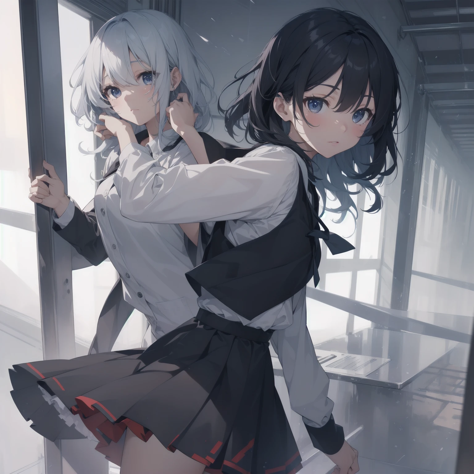 ultra-absurdres-Top quality by artist God, ultra-detailed, high resolution, anime moe artstyle, best anime 8k konachan wallpaper, pixiv contest winner, pool:2810, perfect anatomy,break, 1girl, (Please draw a girl walking sleepily to school alone. )break,(Solo,little female, 13-year-old:1.3),Full limbs, complete fingers,a junior high school student, (very short hair), short cut, flat chest, , small butt, small black eyes, beautiful detailed eyes, well-proportioned iris and pupils, expressive eyes, highres detailed hair, soft expression, salor school_uniform, sailor collar, serahuku, bow, pleated skirt,(Detailed Lighting), (Detailed background), in the School commute route. break,super detailed skin, Best cinematic lighting powered by famous artist, 8k,beauty illustration,photoshop_(medium),very aesthetic,break,((artist:hana_kazari )), artist:clamp ,artist:carnelian ,artist:kantoku ,
