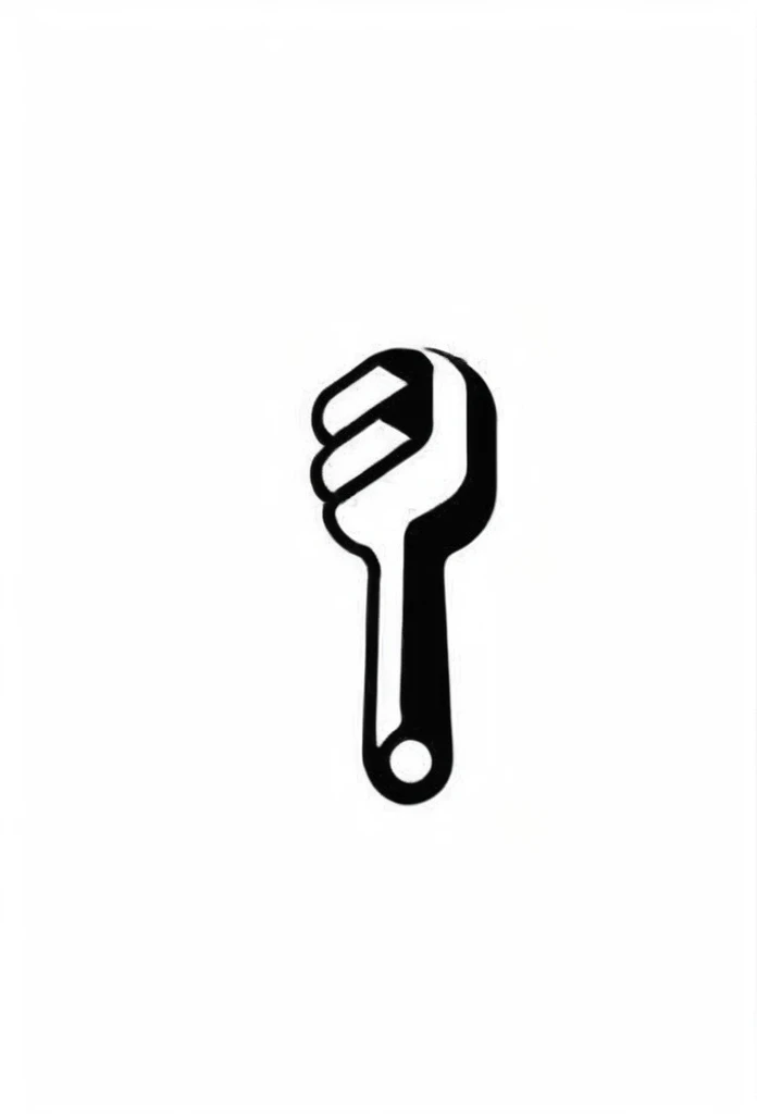 Stylish logo of Japan's electric plant
a logo on the hand holding the spanner of a tool
Pretty cool
chic and modern design
White background