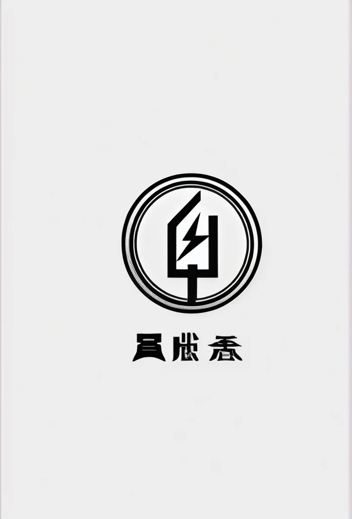A stylish logo for a Japanese electrical factory. A logo of a man's hand firmly holding a tool wrench. A pretty cool, chic and modern design. The background is white.