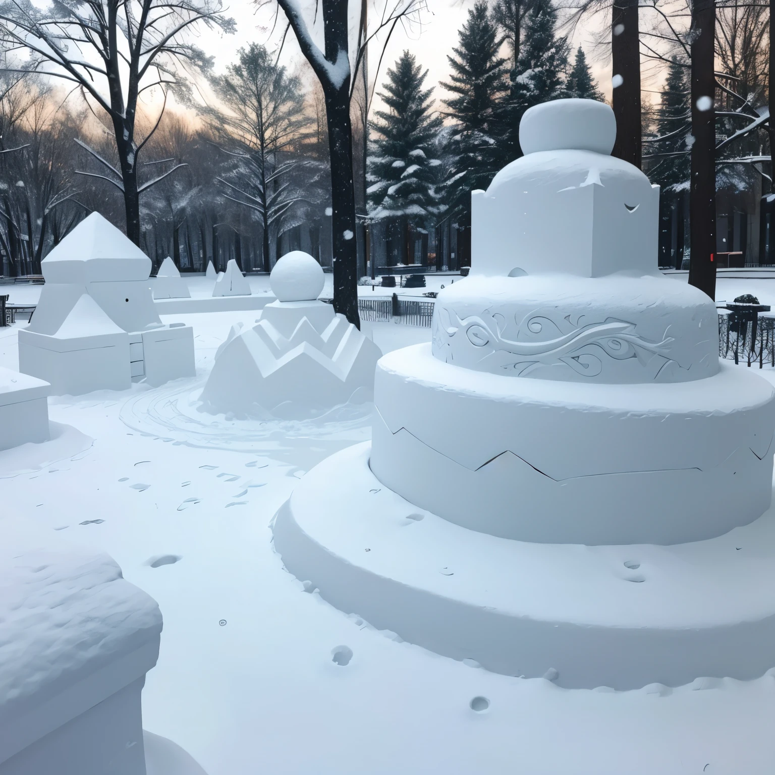 snow sculpture garden