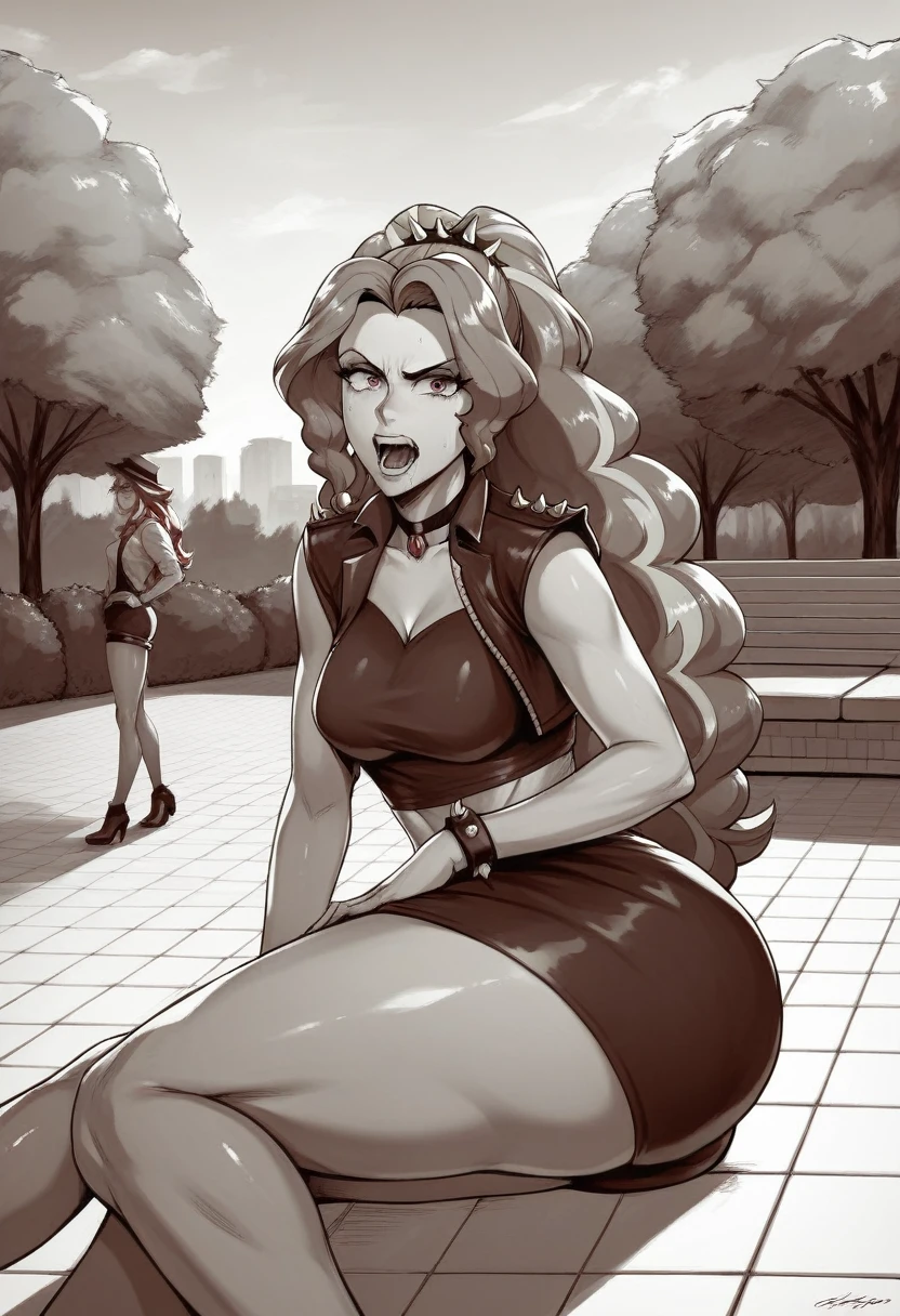 ((High Quality Image 10k)) ((Perfect Autonomy 10k)) Masterpiece, Adagio Dazzle is sitting on Sunset Shimmer's face at the park, Adagio Dazzle and sunset Shimmer Equestria Girls, Sunset Shimmer is screaming and struggling to get Adagio Dazzle's ass off her face, Adagio Dazzle and Sunset Shimmer, cuerpo completo, high resolusion