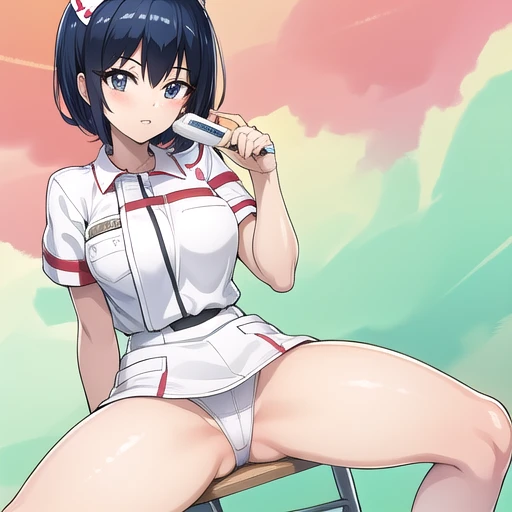bare breast,spread your legs,squat,showing face,nurse