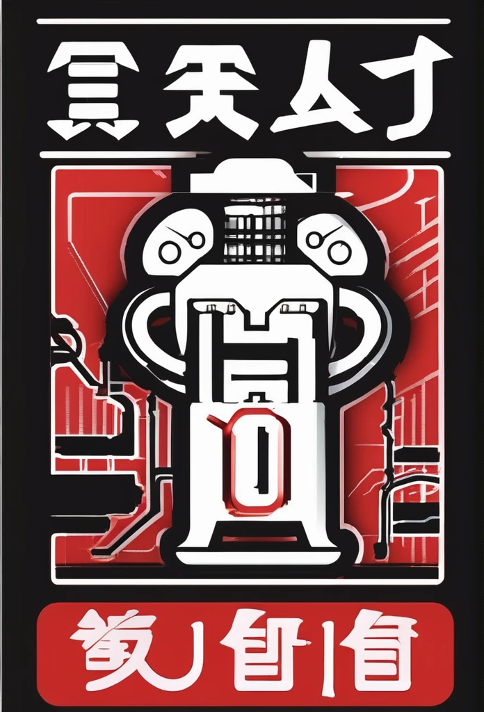 Stylish logo of a Japanese electrical factory. Man&#39;s clenched fist、Tool spanner、The logo motif is based on the lightning bolt in the background, which is very cool, chic and modern. The background is white.