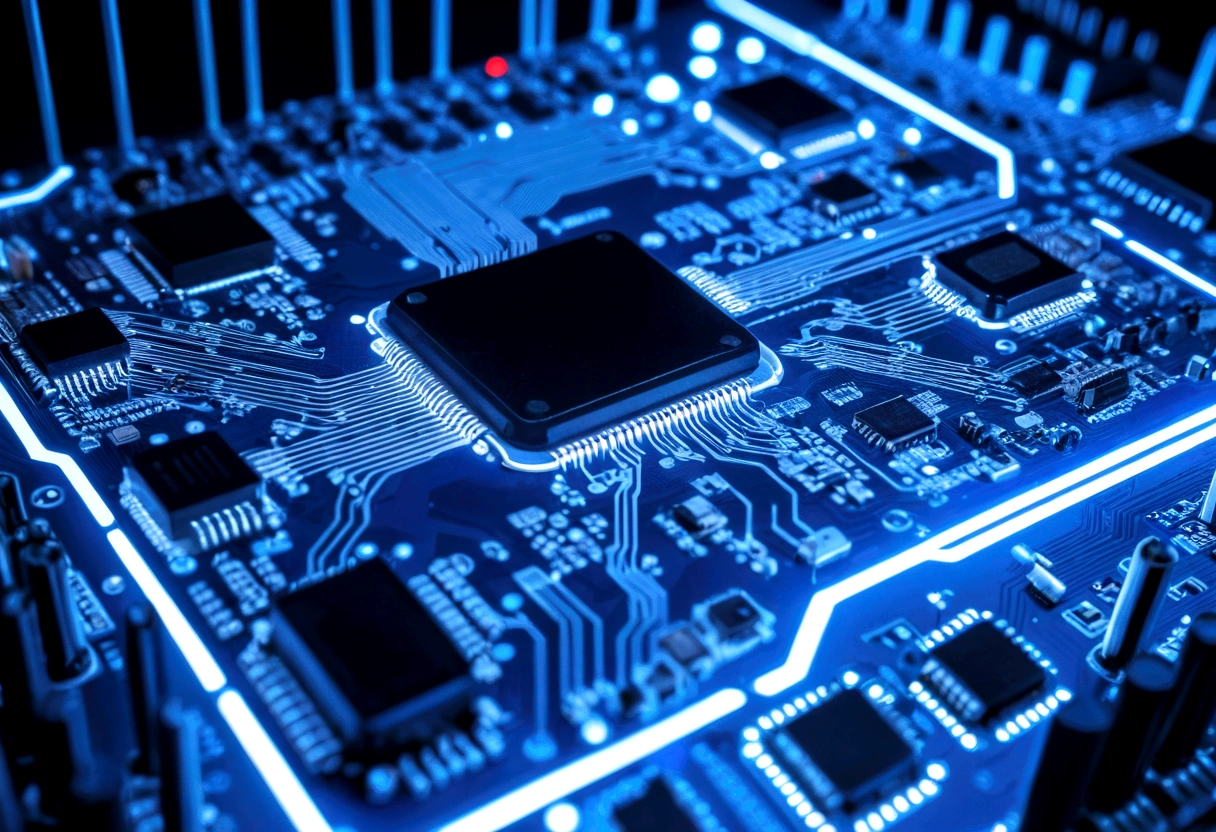 a close up of a circuit board with blue lights, motherboard circuitry, electronic circuitry, background of digital greebles, circuitry, abstract tech, cyber background, circuit boards, with sparking circuits, texture of electronic circuit, intricate neon circuit pattern, cyber architecture, covered in circuitry, circuit board artifacts, technological, circuit boards))))), cyber space, technology