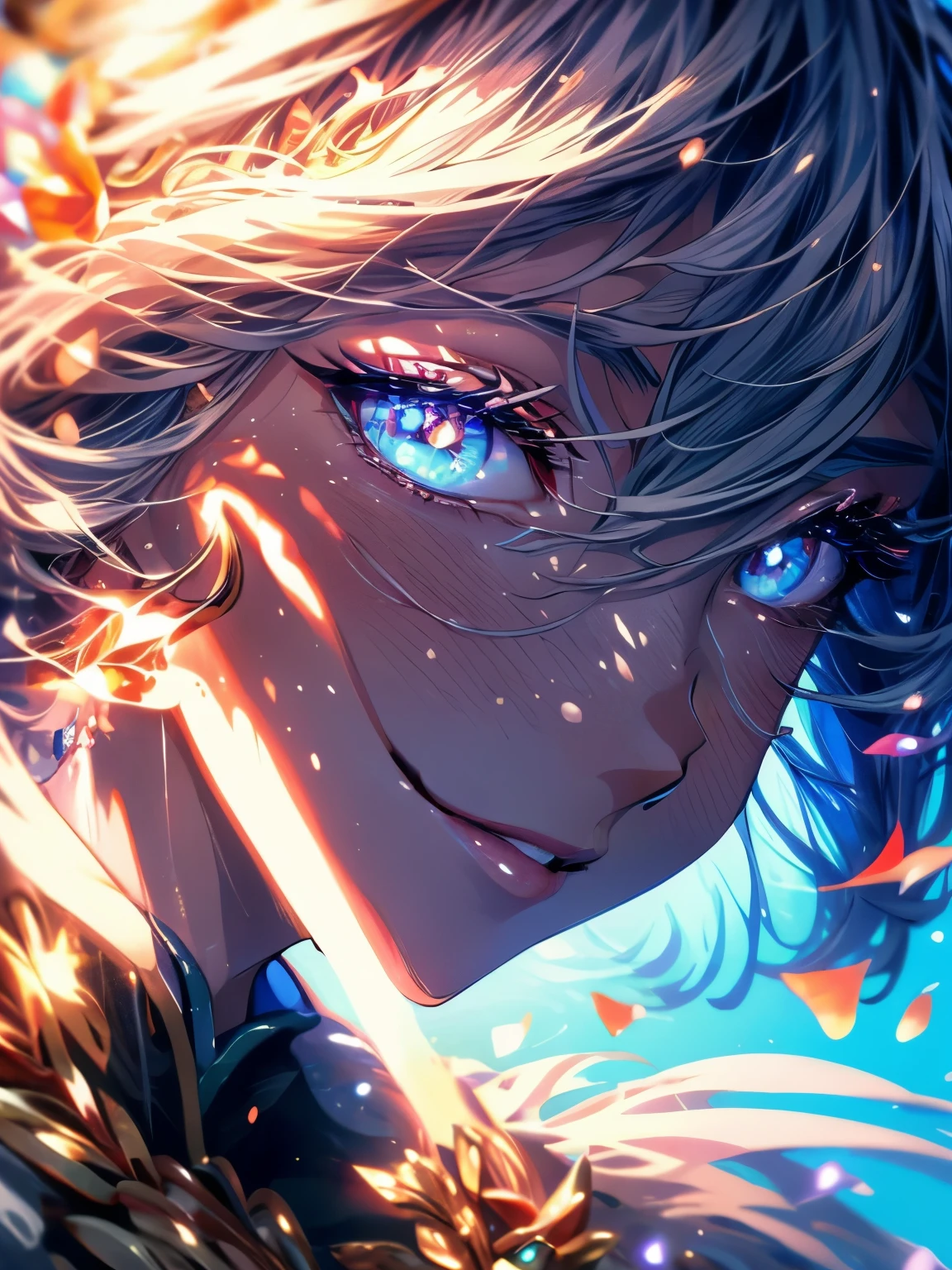 masterpiece, best quality, high quality, HD, high quality纹理, high quality阴影, High Detail, Beautiful and detailed, Fine details, Extremely detailed CGI, Detailed texture, Realistic reproduction of the face, Practical, rich and colorful , tender, light, Side Light, lens flare, Ray Tracing,tailed beautiful tender muzzle, Delicate, beautiful eyes,
