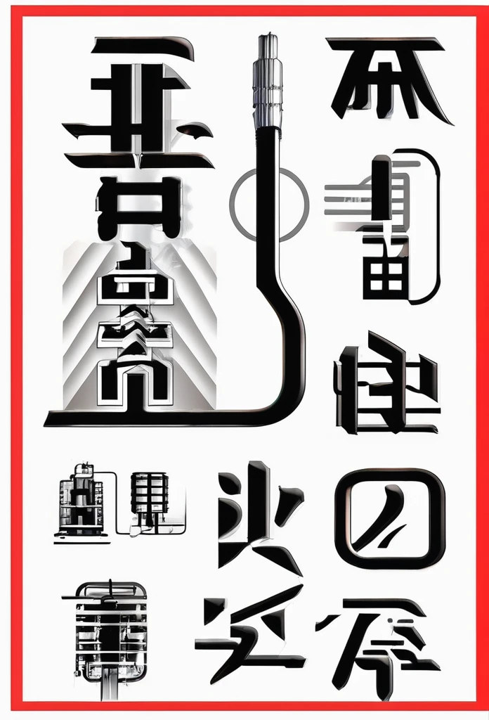 Stylish logo of a Japanese electrical factory. Man&#39;s clenched fist、Tool spanner、The logo that is drawn as the motif from now on is a powerful spanner with a lightning bolt in the background. It has a very cool, chic and modern design. The background is white.