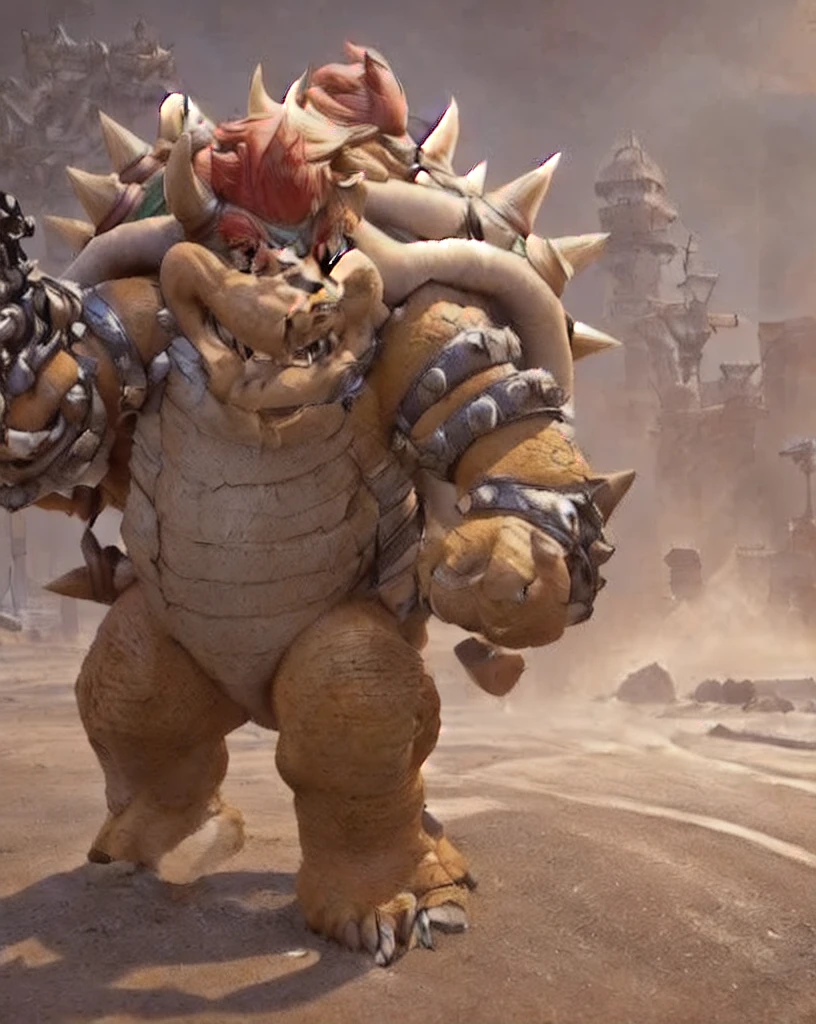 masterpiece, best quality, 4k, 8k, ultra highres, raw photo in hdr, sharp focus, photo realism, Castle, detailed background, sweat, (by taran fiddler), large body, anthro, Bowser, male, barazoku, muscular wide hips, thick thighs, huge butt, ahegao, girthy veiny giant erection:1.3, oversized balls, orgasm:1.2, excessive cum, detailed scales, cock vore:1.6