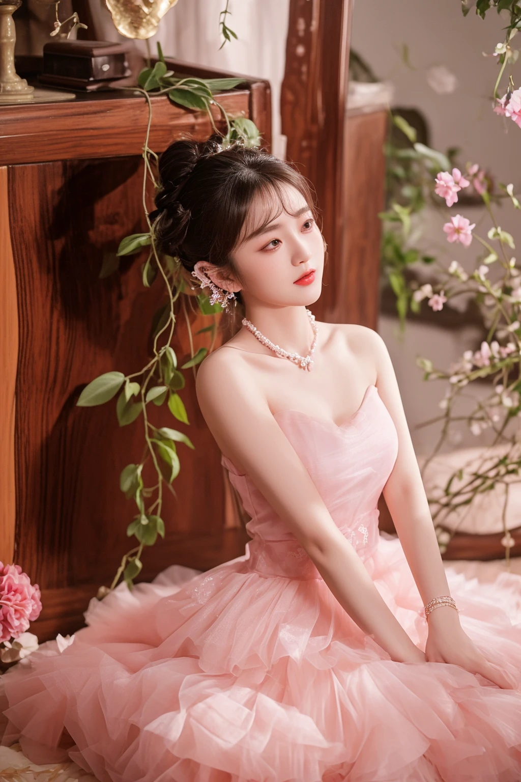 (8k, RAW photo, best quality, masterpiece:1.2), (realistic, photo-realistic:1.4), ultra-detailed, (Kpop idol),perfect detail , looking at viewer,make up, Jessica Marie Alba,
huge breast, cleavage, smile, see through,
Close-up of a woman in a dress sitting on a chair, Ethereal beauty, Ethereal!!!!!!!, Dreamy and ethereal, Ethereal and dreamy, Very ethereal, soft elegant gown, Ethereal!!!, extremely beautiful and ethereal, Dreamy style, Incredibly ethereal, ethereal fairytale, Lovely woman, very magical and dreamy, 8K)), (Ethereal), Soft ethereal lighting