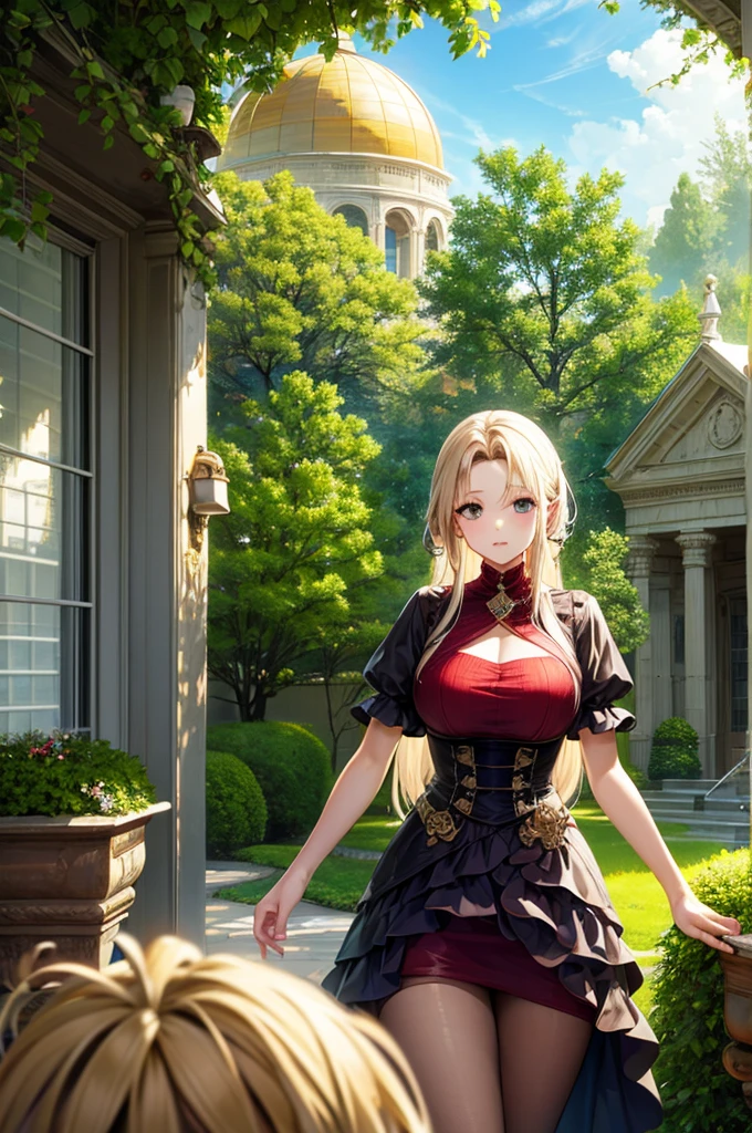  Fantasy, wonderful, Fantasy, garden, dome, Beautiful woman、Female Focus、Cowboy Shot、