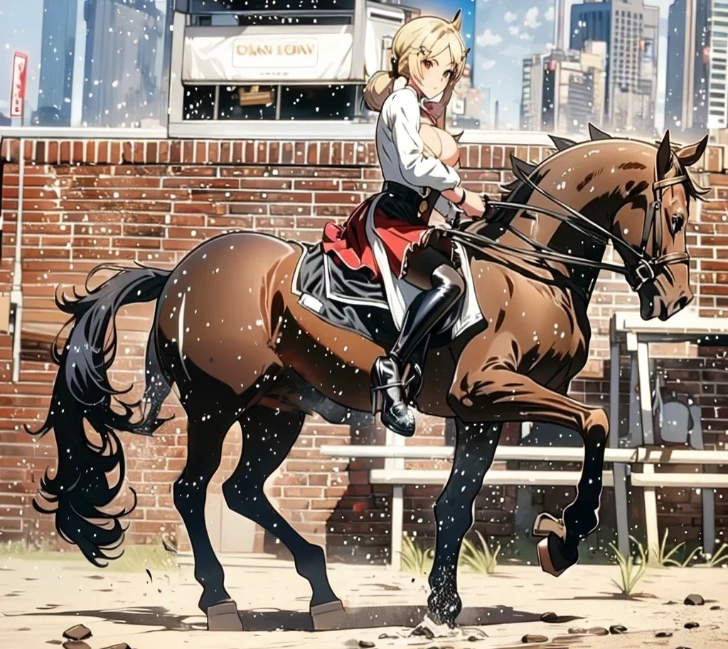 ((best quality)), ((anime masterpiece)), (high detailed), 8k, cinematic lighting, horse