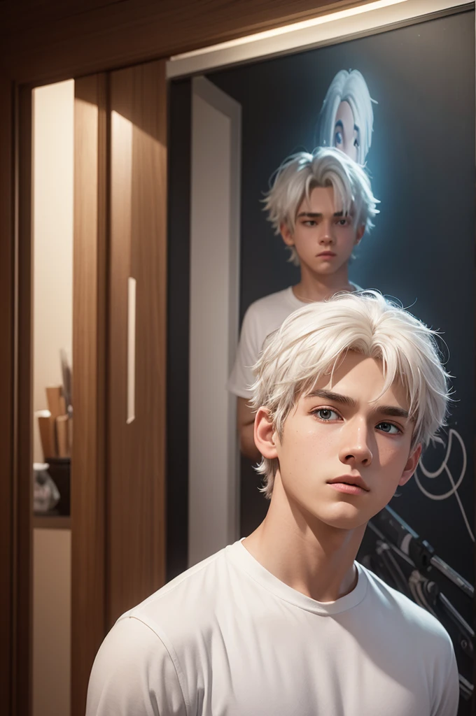 Draco Malfoy, wearing a pink tank top and light blue skinny jeans, freckles, full body freckles, silver eyes, anime style, cartoon, stereotypically gay pose, painted nails, expertly drawn hands, rolling his eyes, unamused stare, judgmental, mean gay, (solo), holding his phone, playing on his phone, with piercing eyes, the pupils may be dilated, tall and stylish, being beautiful is admired by the same sex,