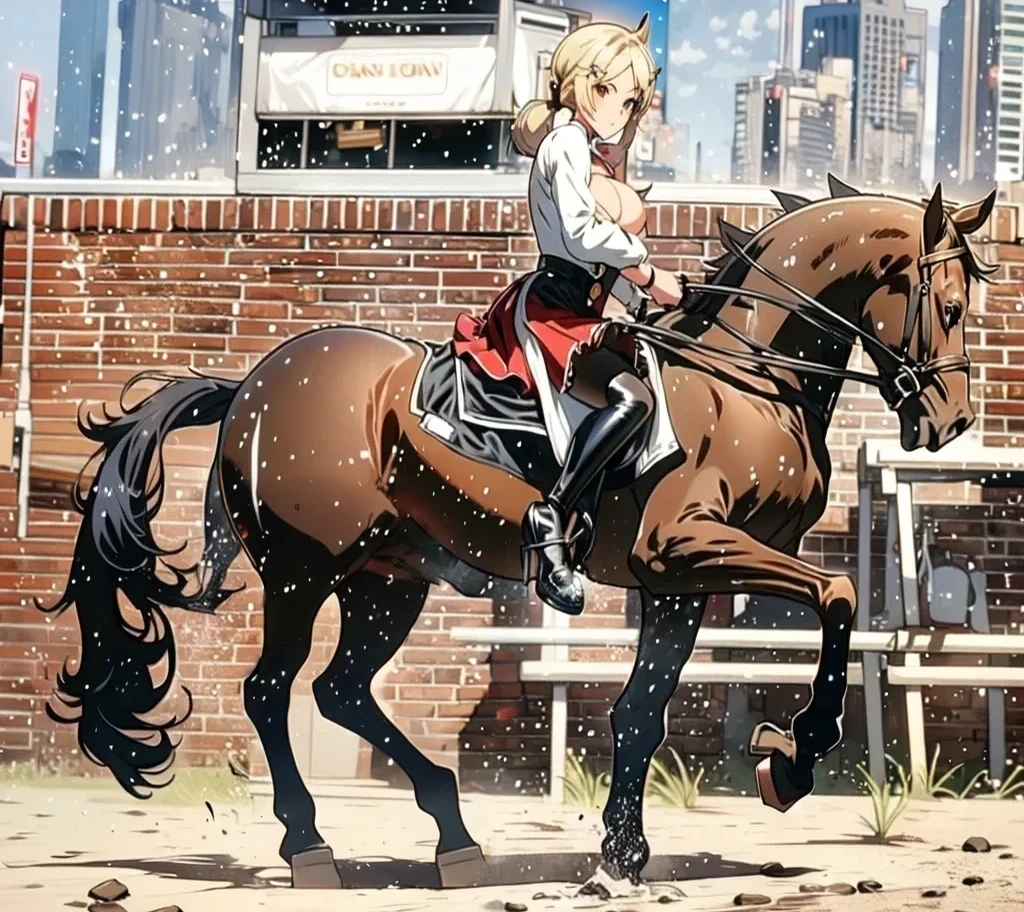 ((best quality)), ((anime masterpiece)), (high detailed), 8k, cinematic lighting, horse