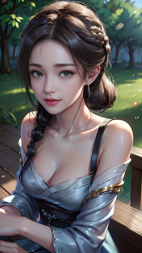 (masterpiece:1.3), (8K, Realistic, RAW Photos, Best image quality: 1.4), Japanese 、(Random Hairstyles:1.2)、Cleavage:1.2、Highly detailed face、Attention to detail、double eyelid、Chest to chest、Sharp focus:1.2、Beautiful woman:1.4、Light brown hair、Highest quality、masterpiece、Ultra-high resolution、(Realistic:1.4)、Highly detailed and professionally lit smiles、Loose, lightweight knitwear、Shoulder out、thin、Serious expression、Short-haired、Deadly position