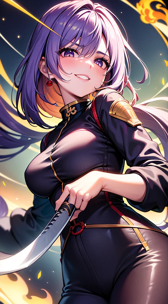 better hands, better fingers, ultra detailed face, perfect smile, five fingers, perfect hands holding a katana, flame blade, cabelo roxo,hashira dos insetos, respiração da borboleta ,4k,8k,16k
Corrigir erros