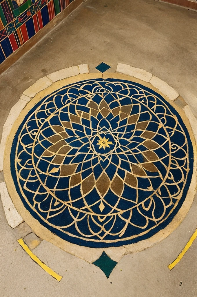 Geometric rangoli design