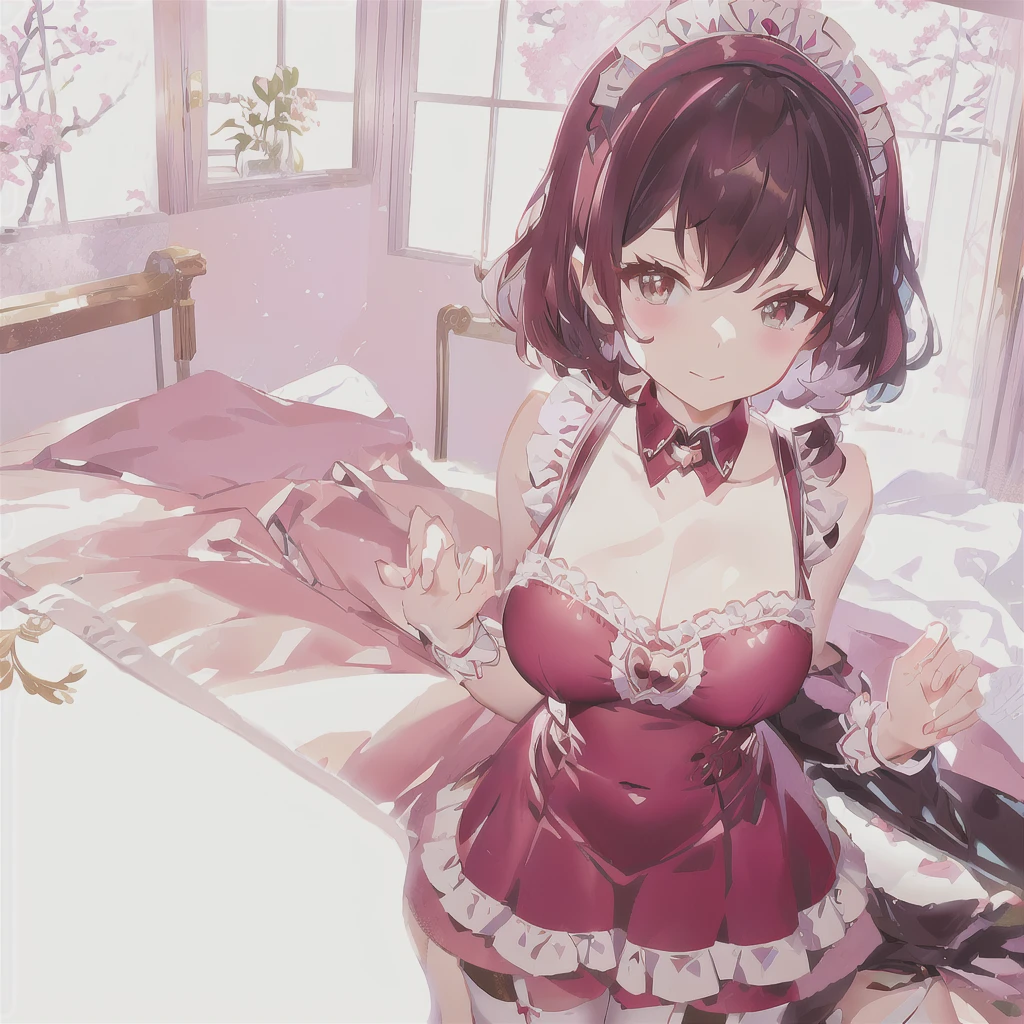 anime - style image of a woman in a Maid outfit on a bed, anime girl in a Maid costume, gorgeous Maid, Best anime 4k konachan wallpaper, Enchanting anime girl, , Maid outfit, Cute anime waifu in a nice dress, anime cat girl in a Maid costume, , Maid