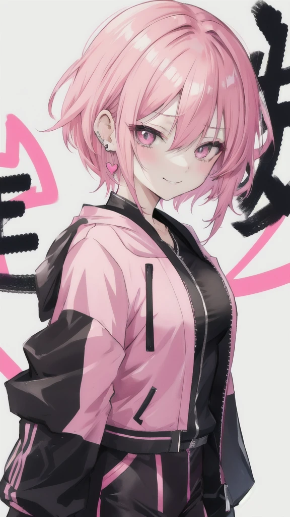 masutepiece,1girl in,22age、Solo,Bery short hair、,The bikini、
Pink hair,Hoodie,off shoulders:1.2, mob cap, Street,put hands on the hip, hands on pockets,