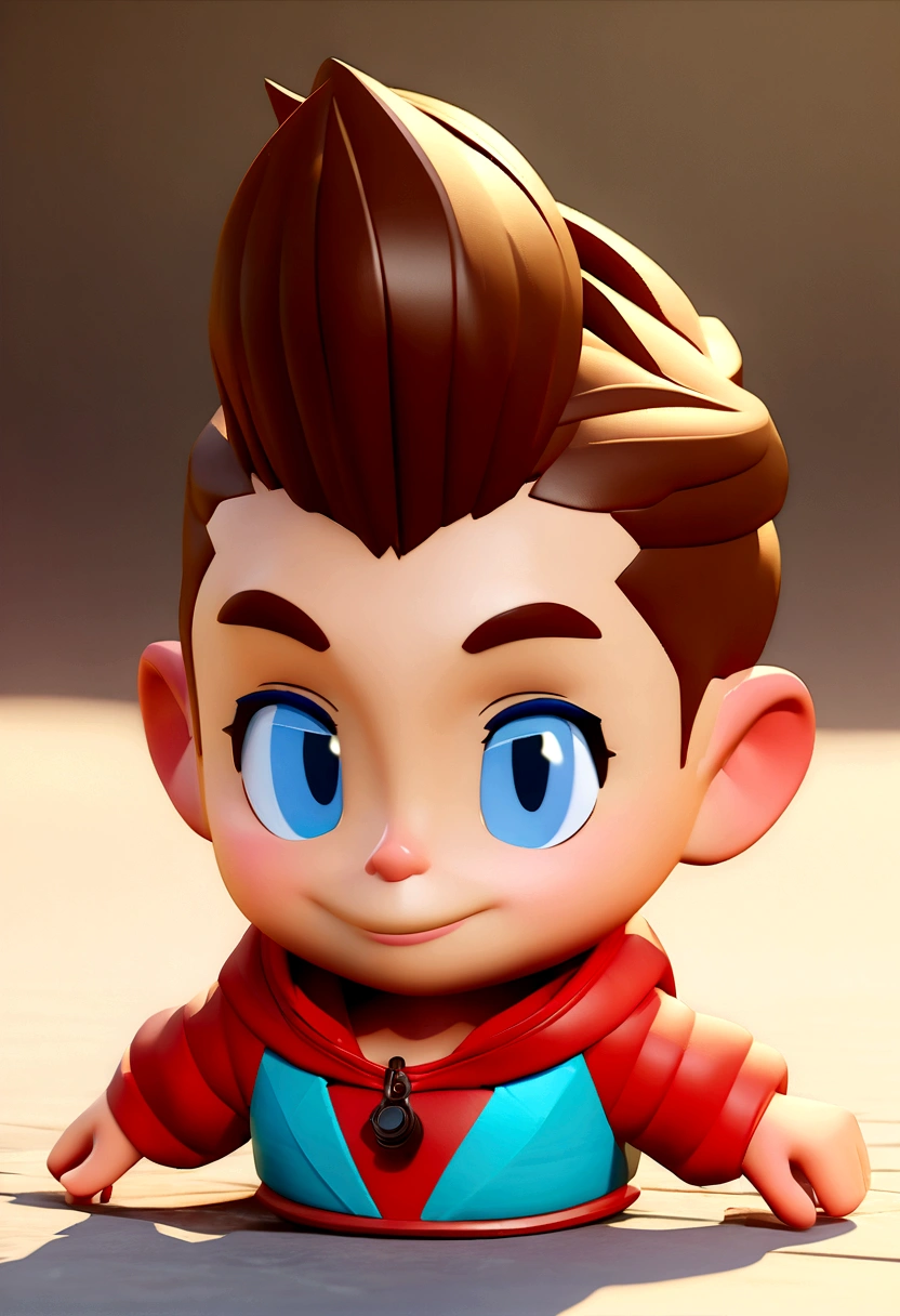 Cartoon character of a man with quiff and red sweatshirt, animation character, Stylized character, animation style rendering, 3D stylized, Arnold Maya render, 3d stylized render, toon render keyshot, 3D Character, 3D Character, 3d rendering stylized, 3 d character render, cartoon character, Character close up, Character pose, (Anime) (master part:1.2) (Bokeh) (best quality) (detailed skin) (detailed texture) (8k) (clay ) (Cinematic lighting) (sharp focus
