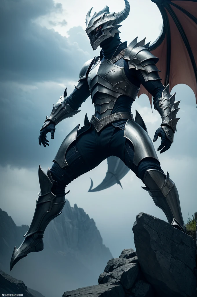 {
  "prompt": "A fierce Dragonborn Fighter with the ability to fly. The Dragonborn has large, powerful wings, sharp scales, and a determined expression. They are wearing a sturdy, intricate armor that showcases their warrior status, including a helmet and shield. The setting is a fantasy world with a dramatic sky in the background. The Dragonborn is in a dynamic pose, ready for battle."
}