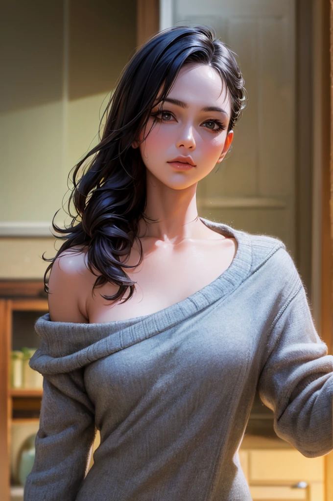 Highest quality, masterpiece, Ultra-high resolution, (Realistic:1.4), RAW Photos, One girl, Off the shoulder