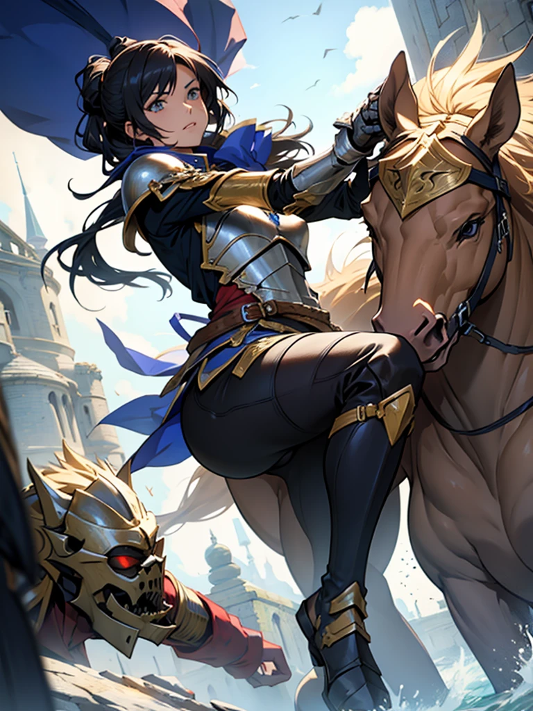 Female Knight、Fantasy、Anime Style、fight