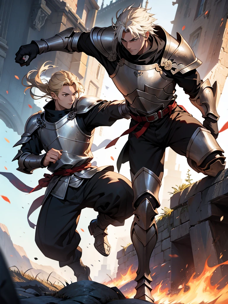 Male Knight、Fantasy、Anime Style、fight