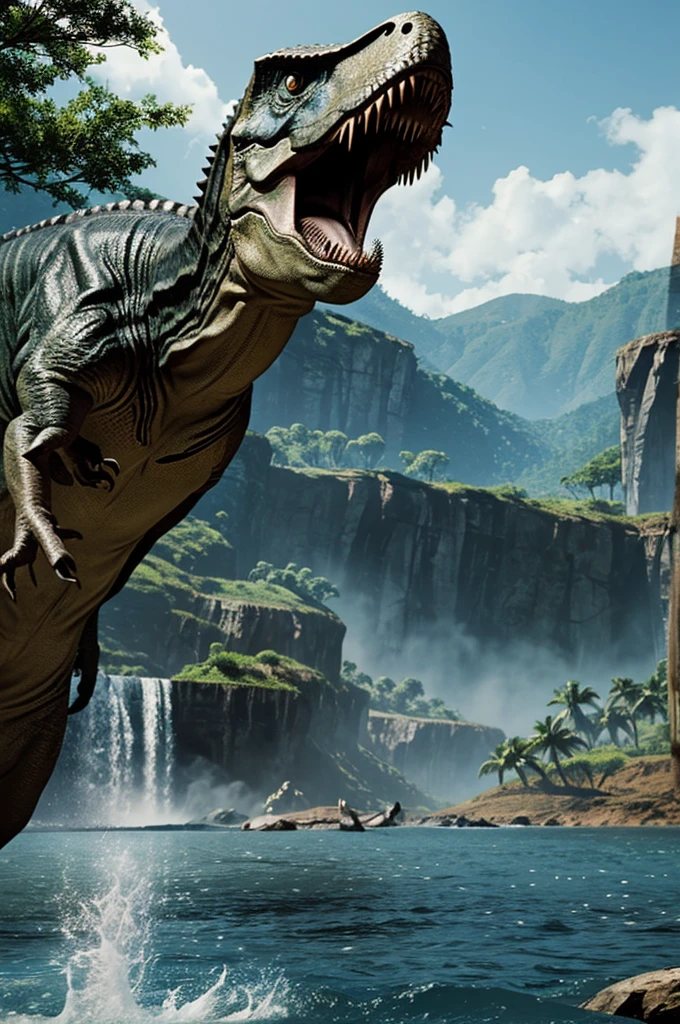 Create an image of what the Jurassic world was like