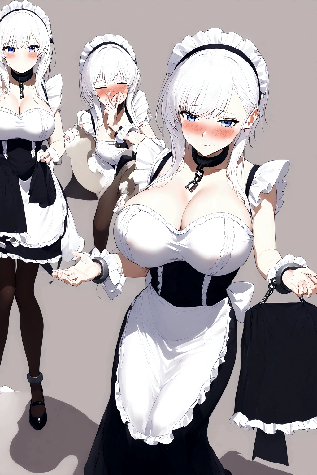 Anime. Azur Lane. Belfast. Housemaid. Slave. Slave collar. Shackles. Maid uniform. Cold. Runny nose. Nasal mucus. Snot. Sneezing. Heat. Heat. Fever. Sneeze. Sneeze snot. Snot flows from the nose. Itchy nose. Wants to fix it. I have to sneeze. She sneezed. Sneeze while standing. Snot flew out of her nose. Snot flows from her nose after sneezing. Embarrassment. Blush. Handkerchief. He sneezes, covering his nose with his hand. Blows his nose. Clumsy. Virgin. Period. Living room. Tray in hand. Standing. Full height. Full body. NSFW. Sneeze fetish. Ultra detail. 8k. Wax permit. Excellent quality.