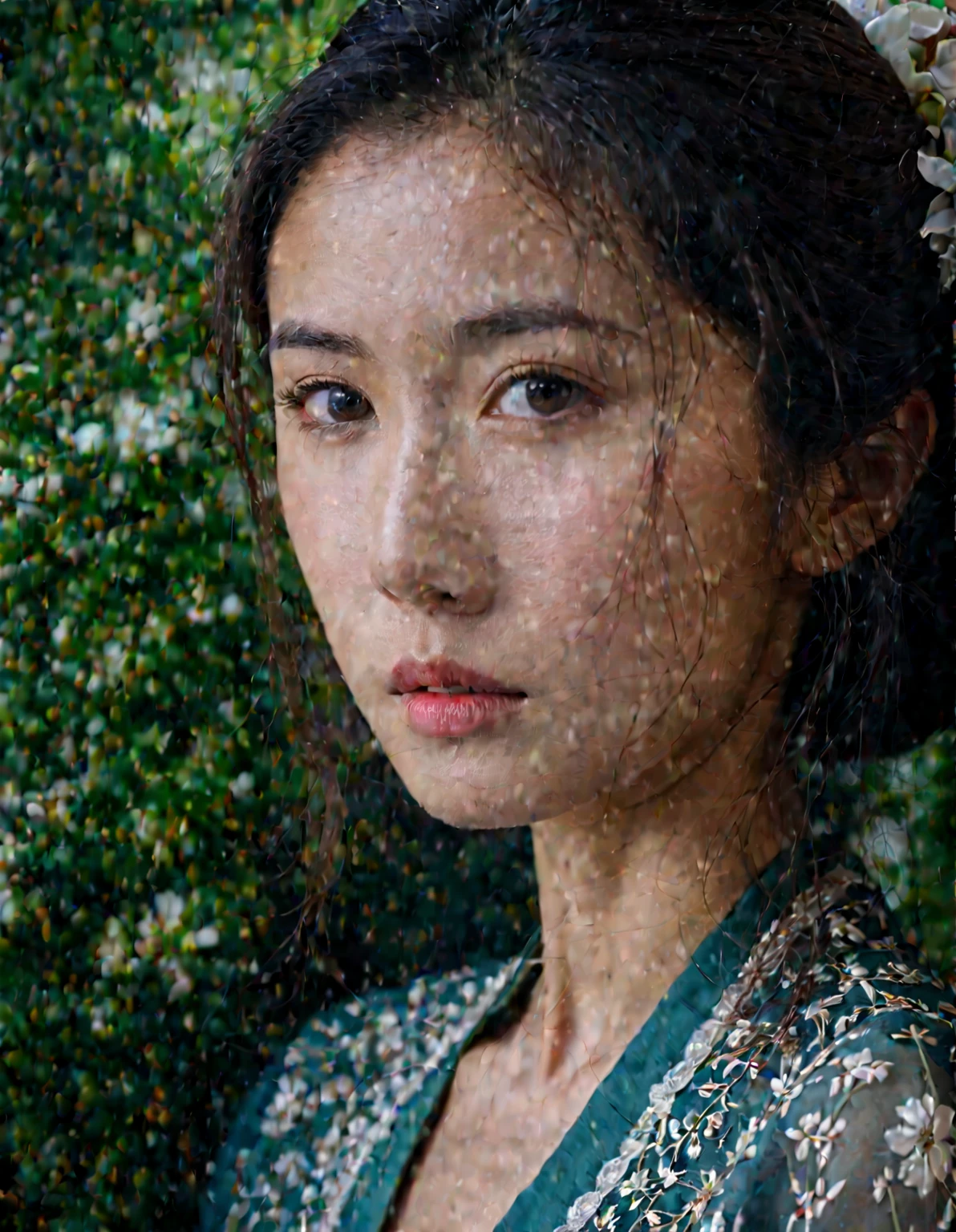 cinematic film still 20 years old girls, (((close up, portrait))), graceful javanese woman, simple background, (extreme detailed face, detailed skin), . shallow depth of field, vignette, highly detailed, high budget, bokeh, cinemascope, moody, epic, gorgeous, film grain, grainy