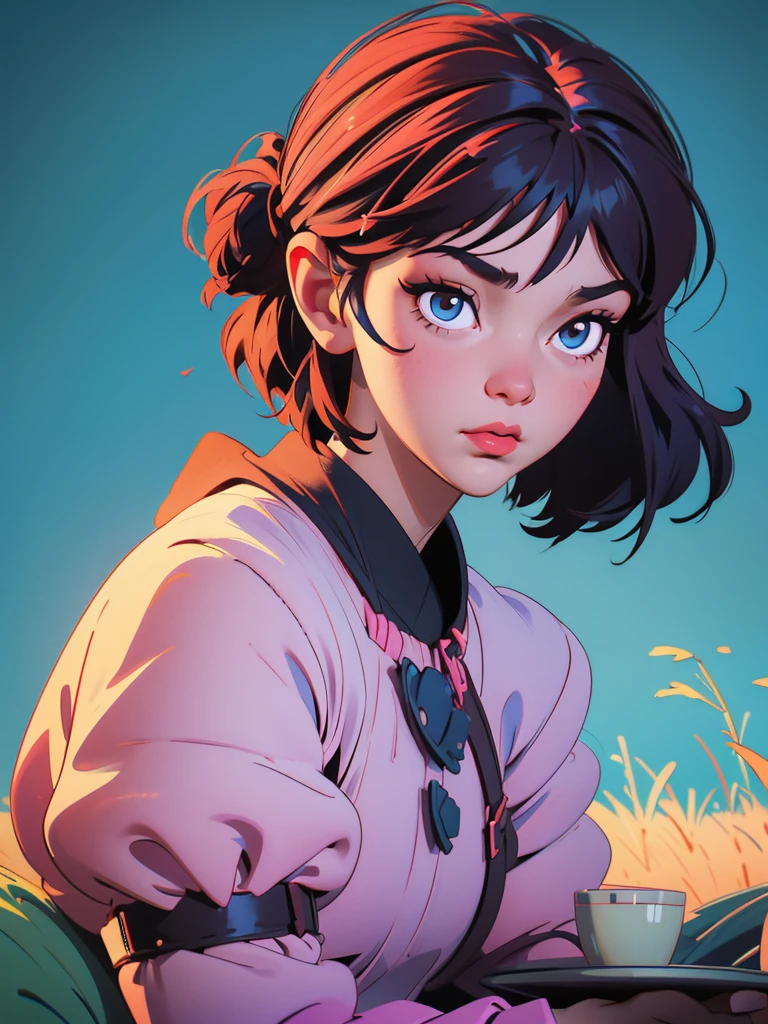 fille arafée allongée dans son lit avec des écouteurs et regardant son téléphone, digital art Ilya Kuvshinov, écouter de la musique à 2 heures du matin, Ilya Kuvshinov. 4k, ( Ilya Kuvshinov ), fille lofi, Ilya Kuvshinov landscape, par Ilya Kuvshinov, fille lofi aesthetic