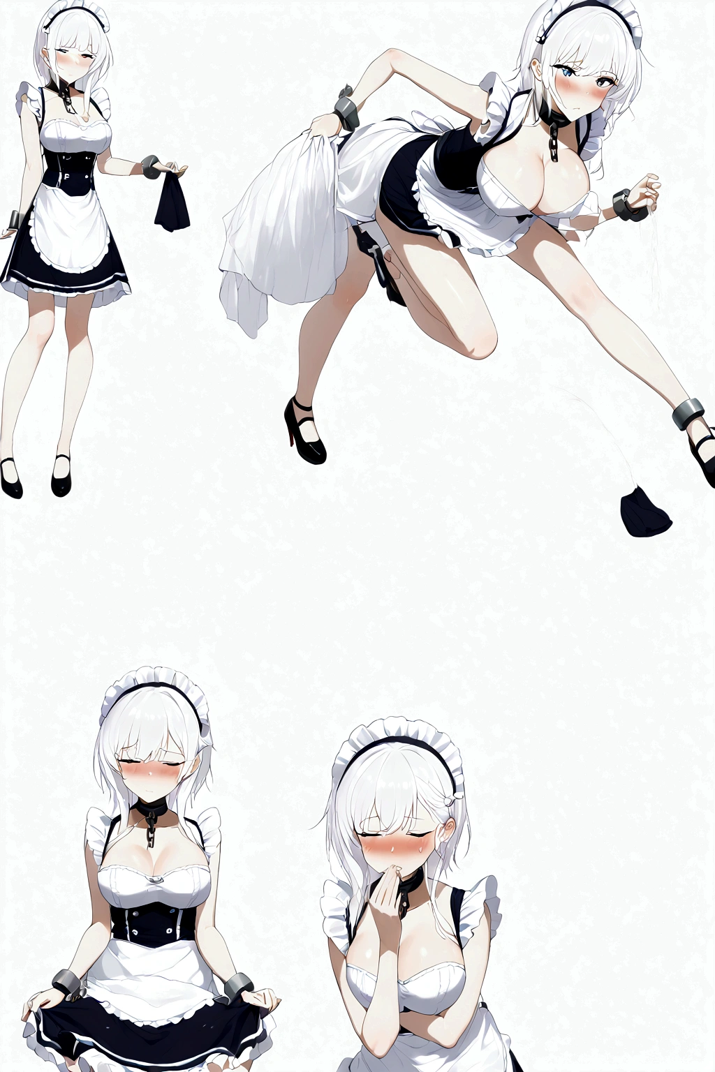 Anime. Azur Lane. Belfast. Housemaid. Slave. Slave collar. Shackles. Maid uniform. Cold. Runny nose. Nasal mucus. Snot. Sneezing. Heat. Heat. Fever. Sneeze. Sneeze standing. Sneeze snot. Snot flows from the nose. Itchy nose. Wants to fix it. I have to sneeze. She sneezed. Snot flew out of her nose. Snot flows from her nose after sneezing. Embarrassment. Blush. Handkerchief. He sneezes, covering his nose with his hand. Blows his nose. Clumsy. Virgin. Period. Standing. Full height. Full body. NSFW. Sneeze fetish. Ultra detail. 8k. Wax permit. Excellent quality.