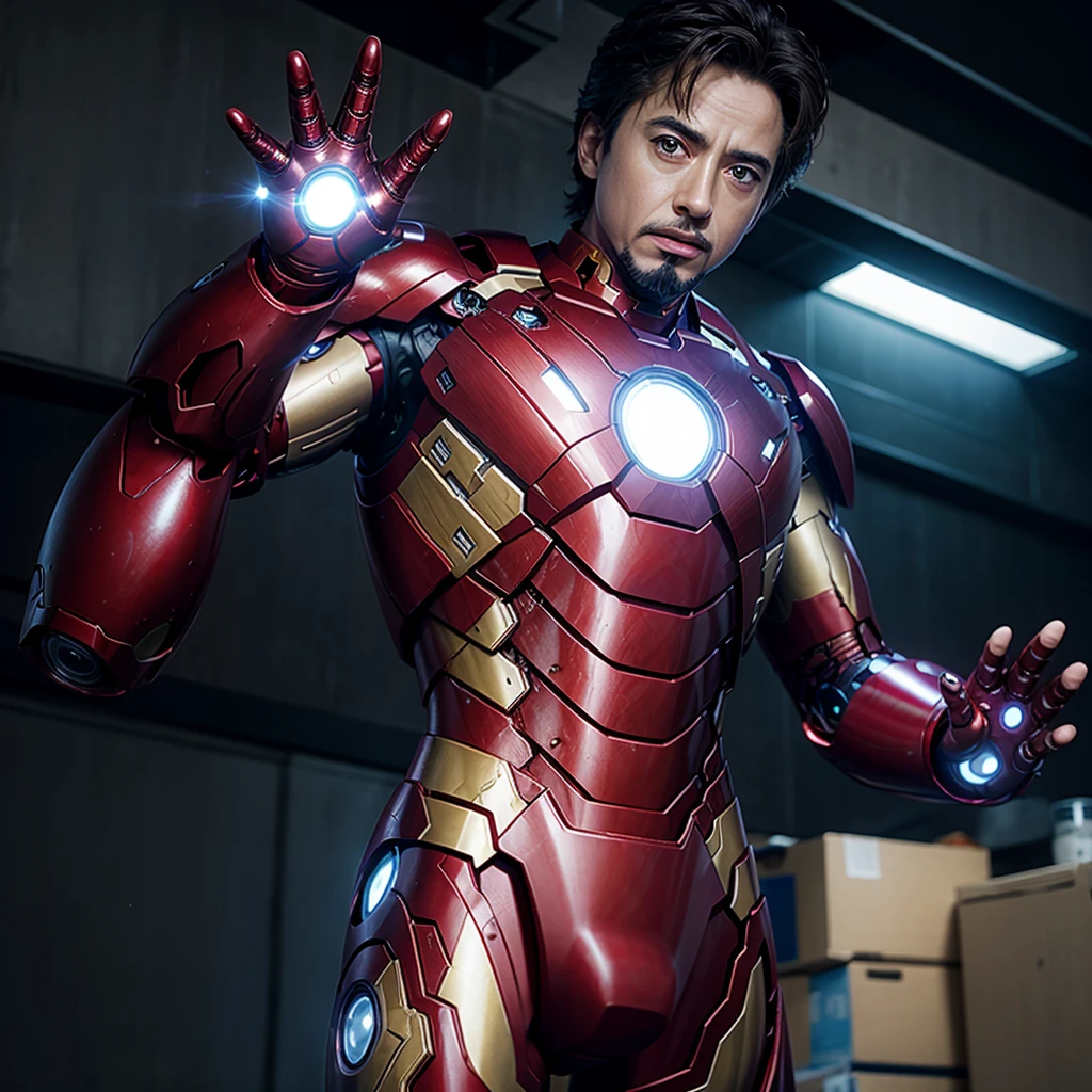 Iron Man showing his dick