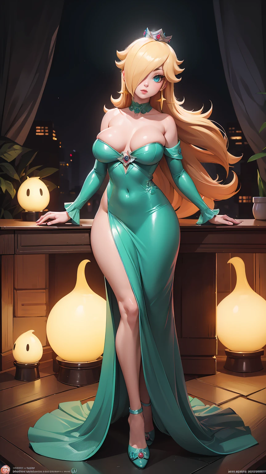 (best quality). (Ultra Detalhado). (1girl), Olhando para o Viewer. (Antecedentes detalhados). belos olhos detalhados. rosto delicado e bonito. (high saturation), seios grandes, droopy breasts, sexy poison ivy costume, full body, long legs, big breasts,