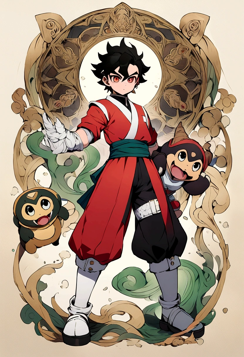 Draw doremon with gym body in demon slayer verse