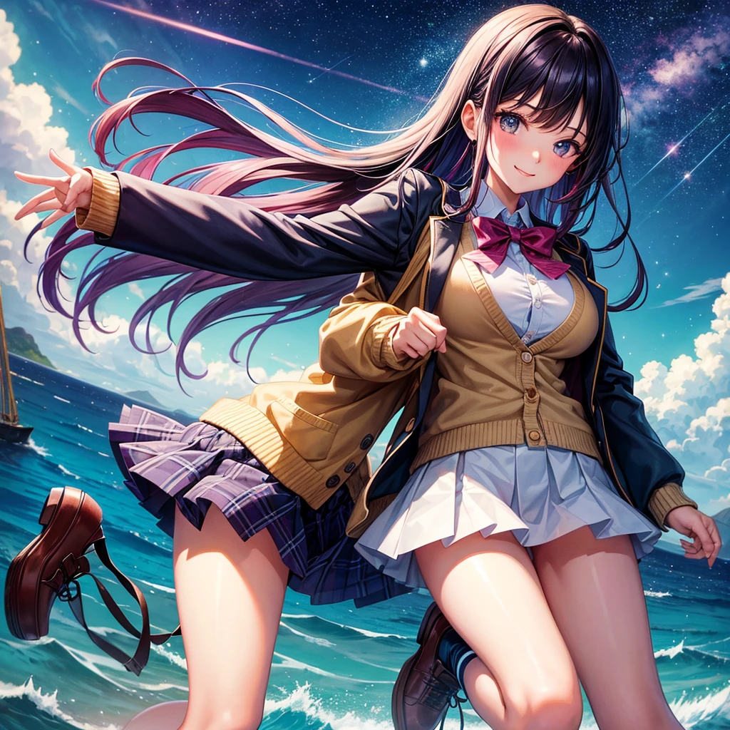 middle School girls，smile，Beautiful girls，The best quality to get you horny，Multi-colored hair，Perfect Girl，Super cute girl，Ocean，Starry sky background，Cute uniform，blazer，School festival，Wearing a cardigan，Long Hair、She has her bangs down，Ultra HD，Young girl，sex，Naughty Girls，Full body image，Big Breasts，Beautiful Girl&#39;s Paradise，Beautiful Girl Country，High-dimensional beautiful girl，A beautiful girl who transcends everything，So beautiful，Absurd，Beautiful girls，