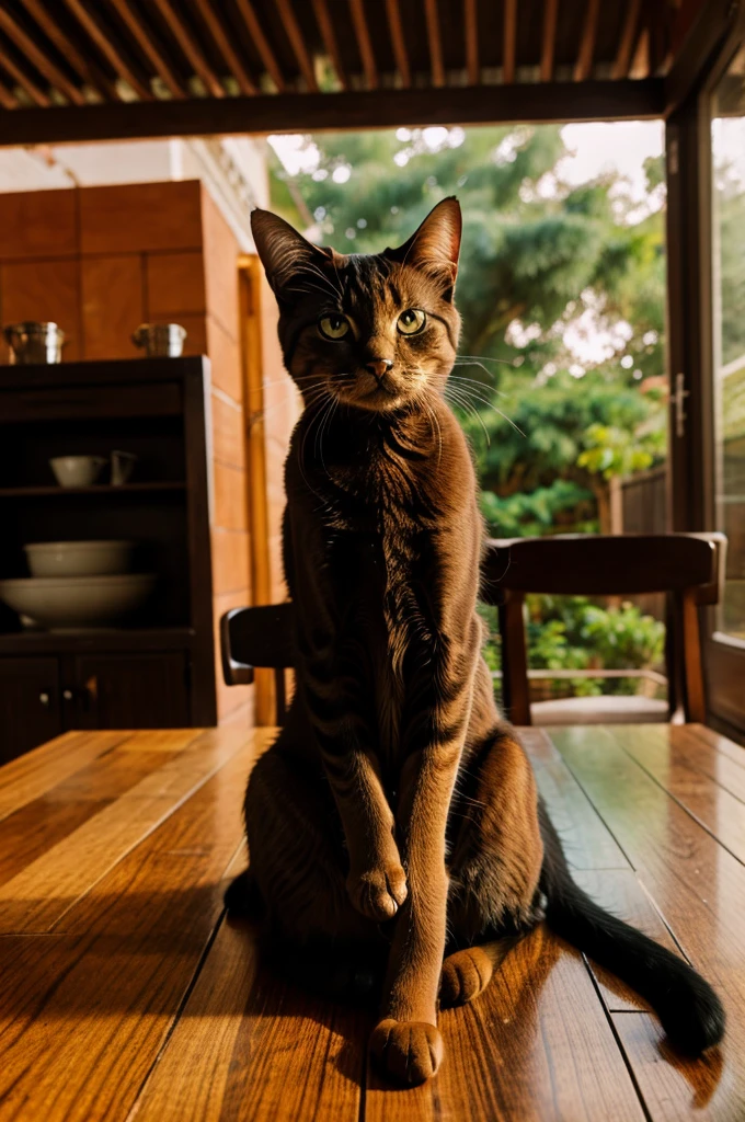 Indian cat on a table