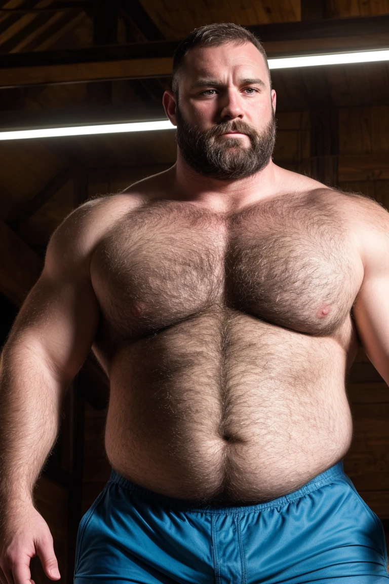 8K HIGH RESOLUTION HDR Very Extremely Realistic Very Detailed High Quality Create a professional studio-style 8K HDR Very Real photograph featuring a middle-aged daddy rugged muscle bears man , burly, very realy detailed hairy, 8K very realistic beared big daddy muscle bear,  and 8K very realistic detailed rugged burly man and his husband in shorts. Very Realistic detailed shorts, very realistic hair, very realistic beards, very realistic thick chubby fat neck, very realistic neck lines, very realistic detailed neck, very realistic belly, very realistic burly chest, very realistic detailed hairy burly strong chest and arms, very realistic detailed hairy burly strong chest and arms, very realistic pecs, very realistic burly muscle bear body, very realistic nipples, very realistic burly muscle bear body, very realistic face, very realistic detailed face, very realistic eyes, very realistic detailed eyes, very realistic pupils, very realistic detailed pupils, very realistic nose, very realistic ears, very realistic facial features, very realistic burly arms, very realistic elbows, very realistic hands, very realistic pecs, very realistic belly, very realistic human man body, very realistic bellybutton, very realistic wrists, very realistic fingers, very realistic fingernails, very realistic shoulders, very realistic mouth, very realistic lips, very realistic detailed skin, very realistic skin, very realistic mens clothing, very realistic detailed mens clothing. Very Realistic Hairy Bearded Burly Muscle bear Photoshoot, A very realistic burly muscle bear man in a Farm,  8K Very Realistic Intricately Detailed, 8K very realistic detailed Farm surroundings, 8K very realistic surroundings lighting, No Deformities, captured with a 85mm lens by a world famous photographer, 8K Very Ultra Realistic and 8K Very Realistic Photograph, 8K Clear HDR Quality full with very realistic real details 