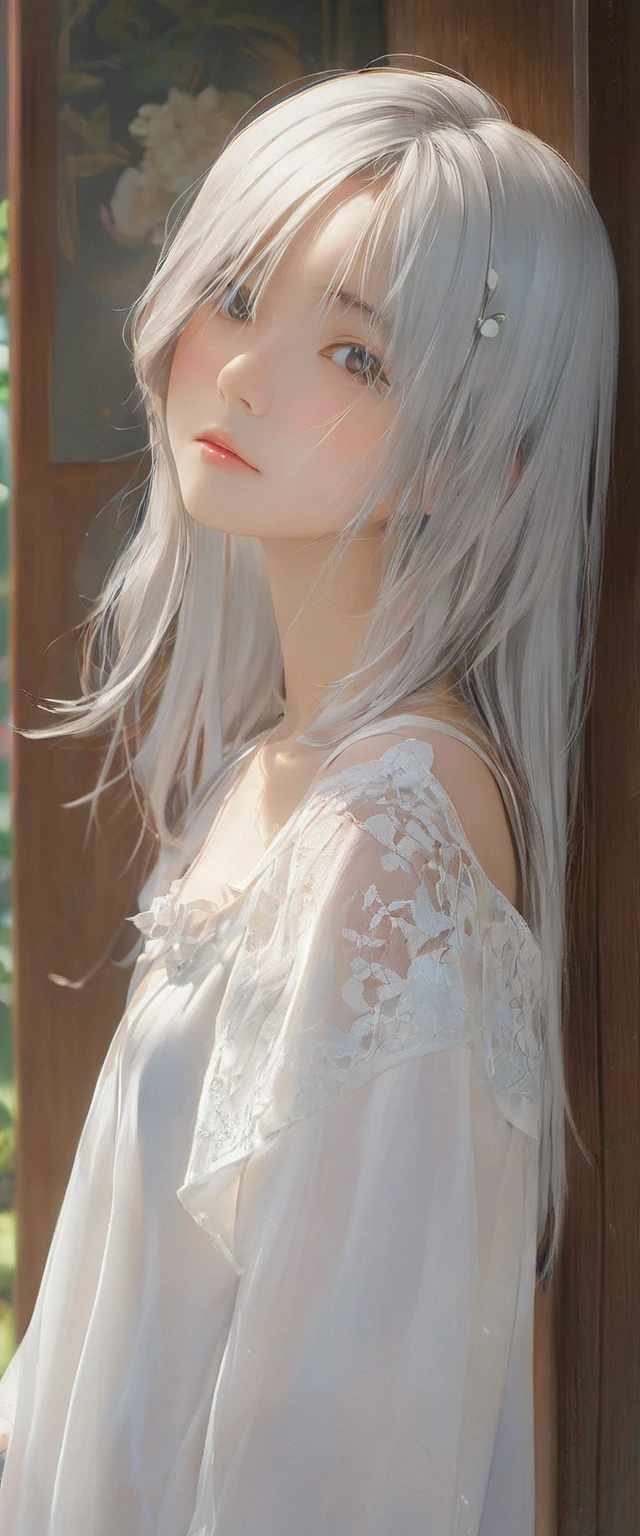 (masterpiece, Highest quality:1.2), One girl, alone,bony body、15 years old、From the side