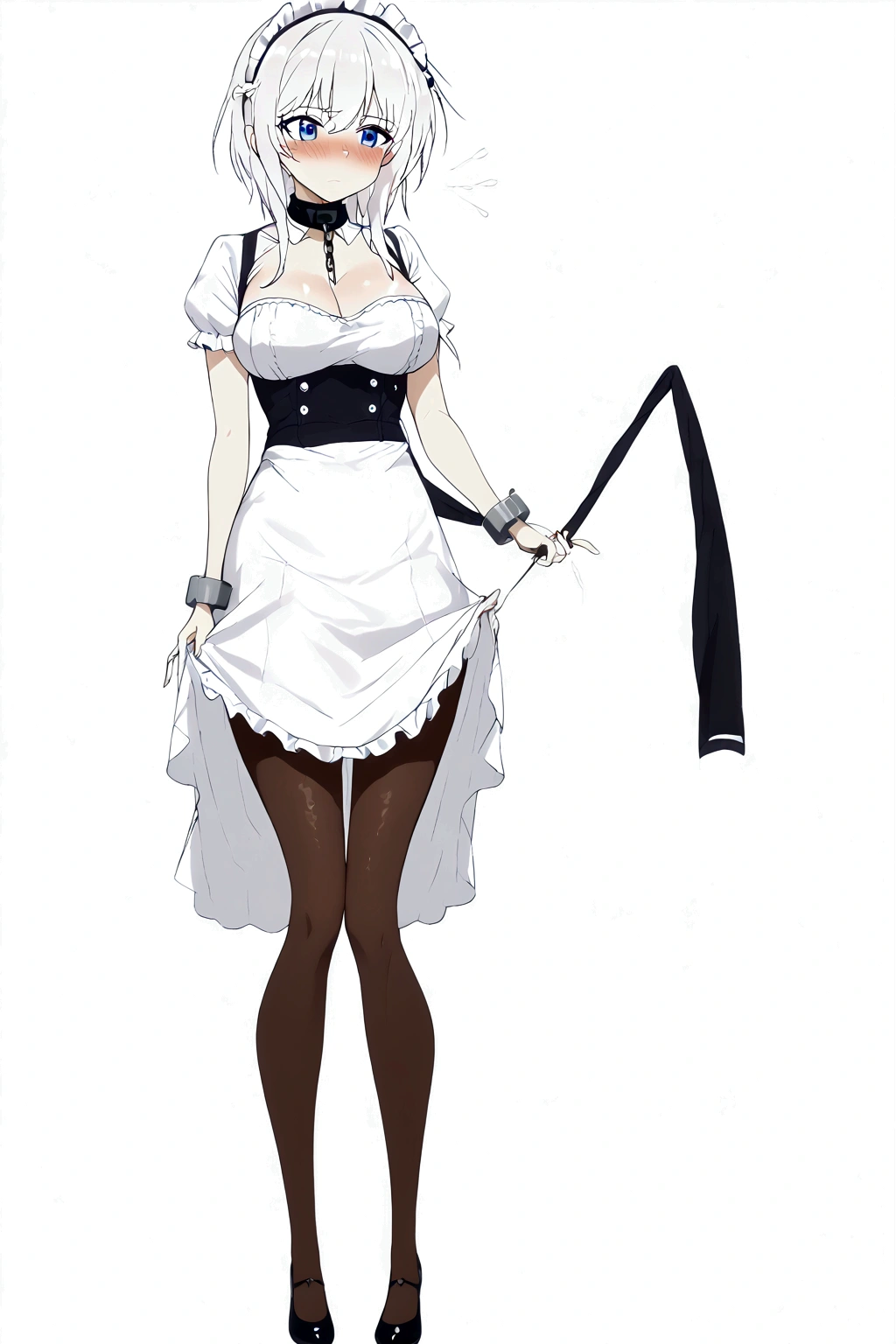 Anime. Azur Lane. Belfast. Housemaid. Slave. Slave collar. Shackles. Maid uniform. Cold. Runny nose. Nasal mucus. Snot. Sneezing. Heat. Heat. Fever. Sneeze. Sneeze standing. Sneeze snot. Snot flows from the nose. Itchy nose. Wants to fix it. I have to sneeze. She sneezed. Snot flew out of her nose. Snot flows from her nose after sneezing. Embarrassment. Blush. Handkerchief. He sneezes, covering his nose with his hand. Blows his nose. Clumsy. Virgin. Period. Standing. Full height. Full body. NSFW. Sneeze fetish. Ultra detail. 8k. Wax permit. Excellent quality.