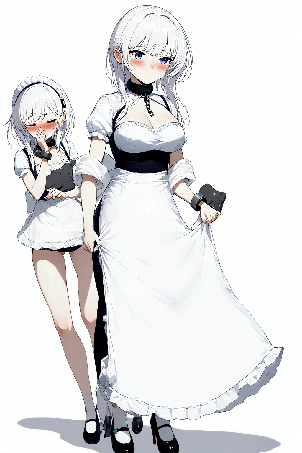 Anime. Azur Lane. 1 girl. Belfast. Housemaid. Slave. Slave collar. Shackles. Maid uniform. Cold. Runny nose. Nasal mucus. Snot. Sneezing. Heat. Heat. Fever. Sneeze. Sneeze standing. Sneeze snot. Snot flows from the nose. Itchy nose. Wants to fix it. I have to sneeze. She sneezed. Snot flew out of her nose. Snot flows from her nose after sneezing. Embarrassment. Blush. Handkerchief. He sneezes, covering his nose with his hand. Blows his nose. Clumsy. Virgin. Period. Standing. Full height. Full body. NSFW. Sneeze fetish. Ultra detail. 8k. Wax permit. Excellent quality.