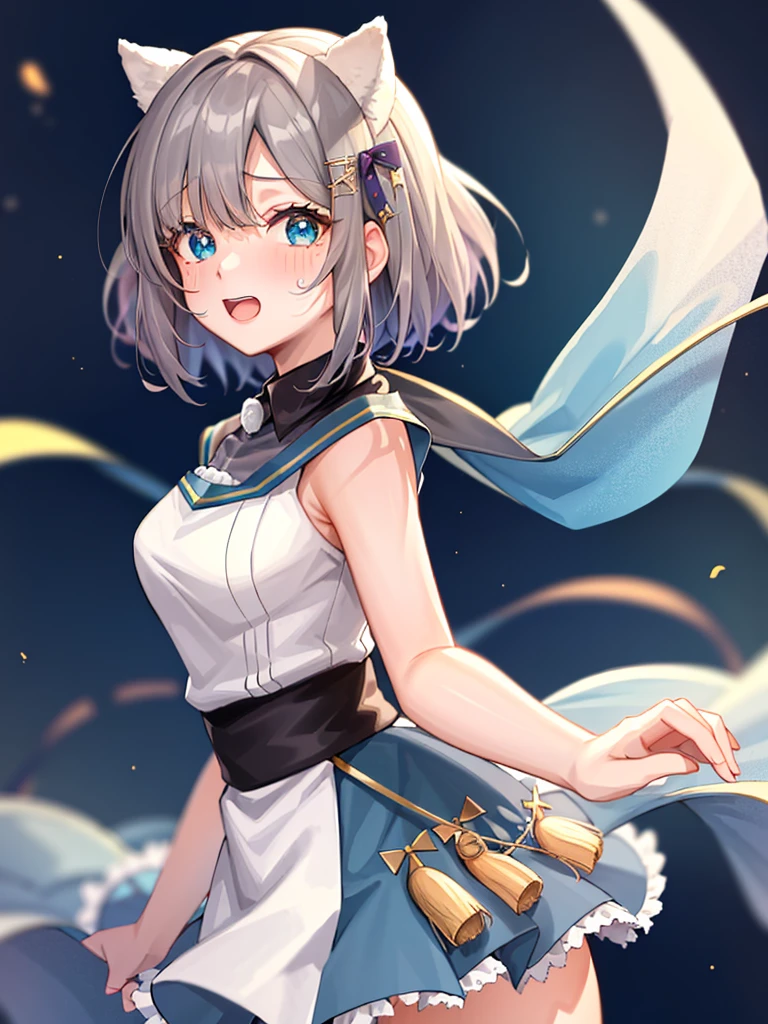 (masterpiece、Highest quality:1.2),solo, One Girl, Sumire Kaga, Virtual YouTuber, Laughter, Mouth closed, Look at the viewers, short hair, hair ornaments, Bunny girl,Bunny girlのコスプレ,(((((Anime Style)))))、(((cute)))、(((sweating)))、(((solo)))、(((Glowing Skin)))