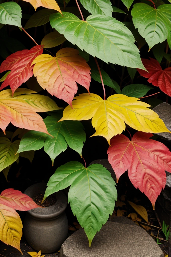 Multicolor leaves