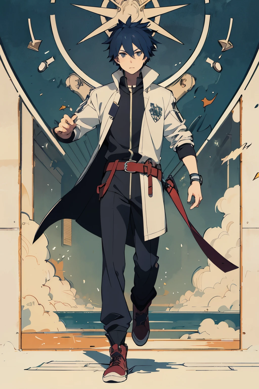 ((Highest quality)), ((masterpiece)), (detailed), One boy,adventure,anime,Brave Story Style,