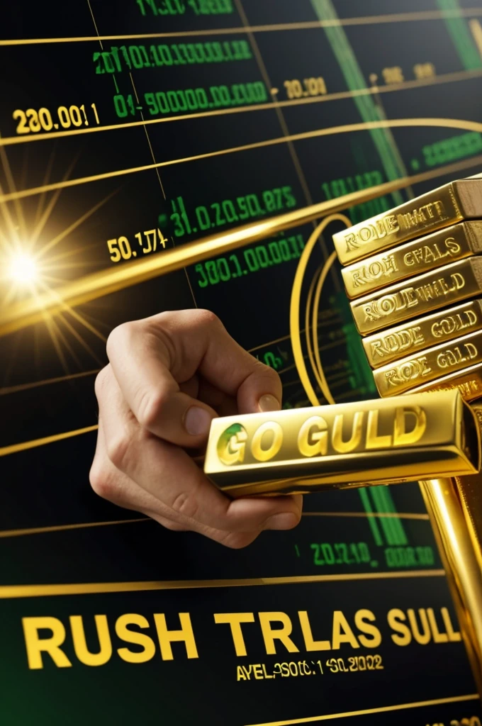 Create an image that says: Rush Gold(referring to trading signals)