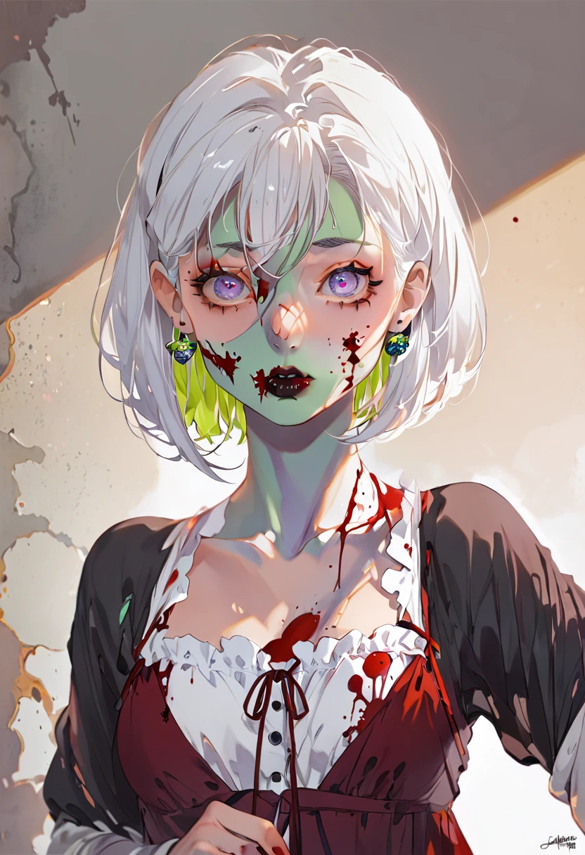 1 Zombie Girl, Self Snap、Bob Hair、White Hair