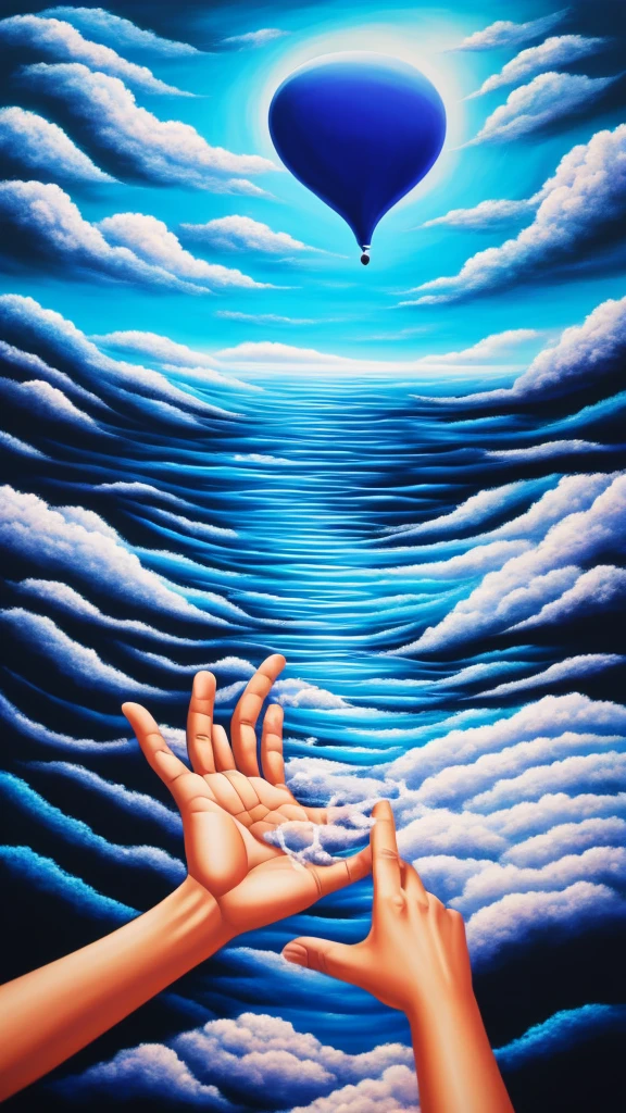 create a surreal painting titled touch