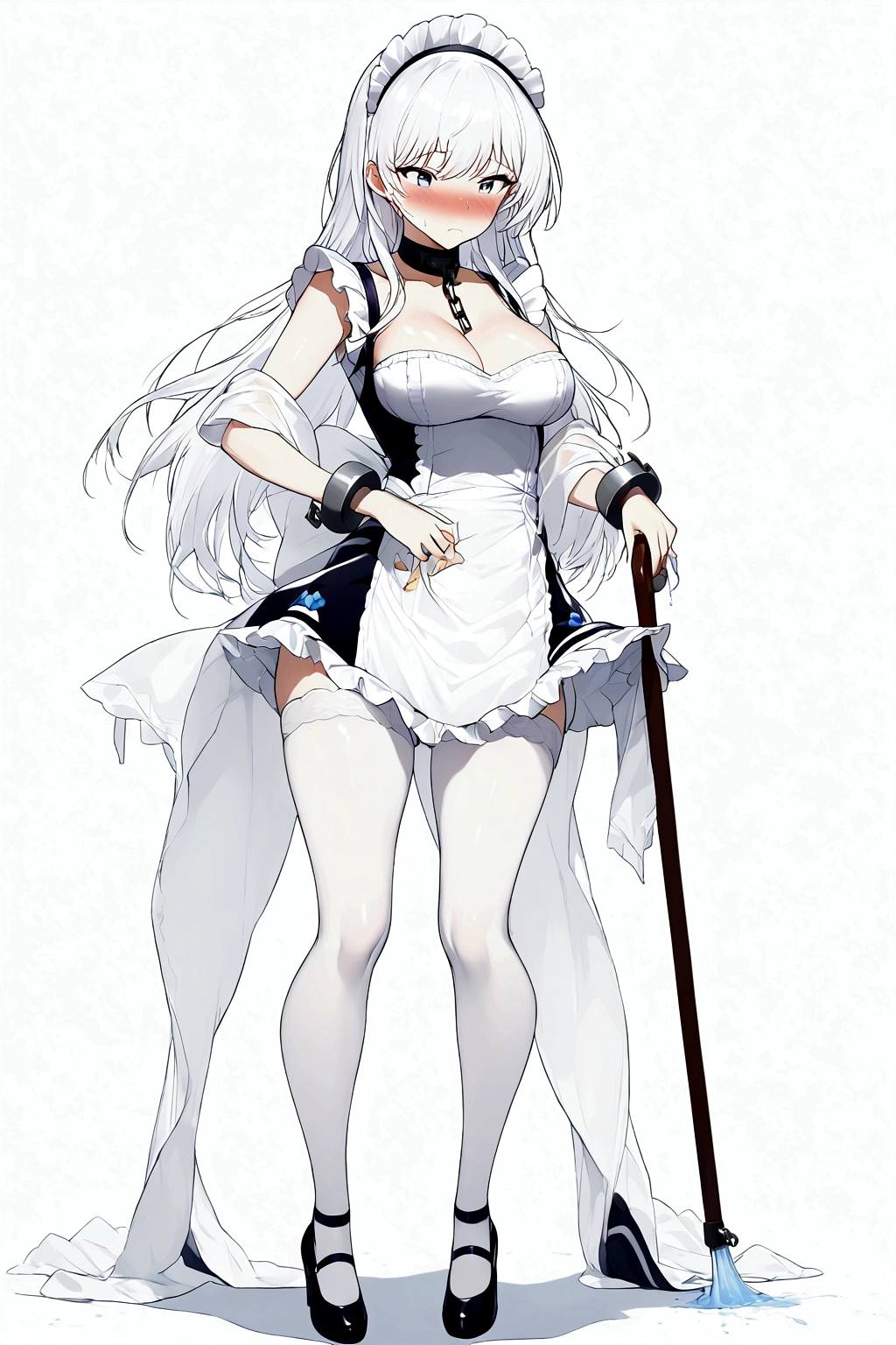 Anime. Azur Lane. 1 girl. Belfast. Housemaid. Slave. Slave collar. Shackles. Maid uniform. Cold. Runny nose. Nasal mucus. Snot. Sneezing. Heat. Heat. Fever. Sneeze. Sneeze standing. Sneeze snot. Snot flows from the nose. Itchy nose. Wants to fix it. I have to sneeze. She sneezed. Snot flew out of her nose. Snot flows from her nose after sneezing. Embarrassment. Blush. Handkerchief. He sneezes, covering his nose with his hand. Blows his nose. Clumsy. Virgin. Period. Standing. Full height. Full body. NSFW. Sneeze fetish. Ultra detail. 8k. Wax permit. Excellent quality.